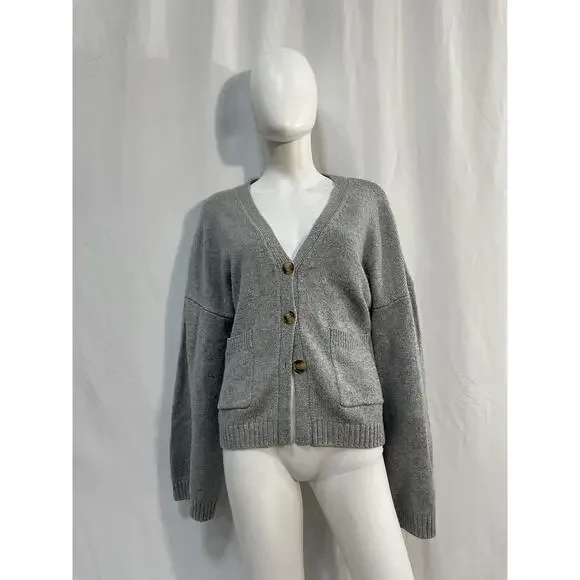 Helsa 'Sanna' Grey Nylon Cardigan Size L - Picture 2 of 5